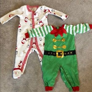 Christmas Pajamas - Santa and Elf